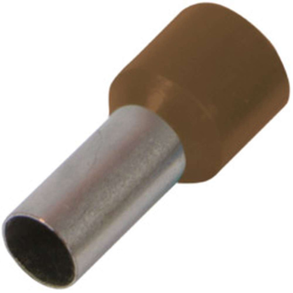 Ізольований наконечник втулковий e.terminal.stand.e10-12.brown 10,0 кв.мм, коричневий