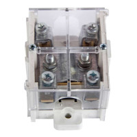 Клемна колодка прохідна e.tc.main.brass.95k, 1х95 мм.кв./4х16 мм.кв..,латунний контакт, з кришкою