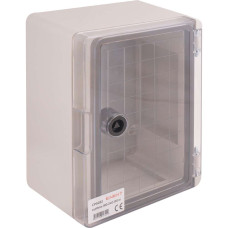 Корпус удароміцний з АБС-пластика e.plbox.180.240.130.tr, 180х240х130мм, IP65 з прозорими дверцятами