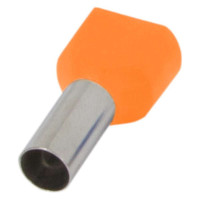 Ізольований наконечник e.terminal.stand.te.2.4.orange (TE4012 orange) 2x4 кв.мм, помаранчевий