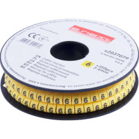 Маркер кабельний e.marker.stand.3.6.6, 3-6 кв.мм, "6", 350 шт