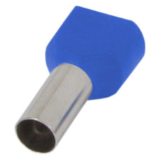 Ізольований наконечник e.terminal.stand.te.2.0.75.blue (TE7510 blue) 2x0,75 кв.мм, блакитний