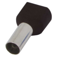 Изолированный наконечник e.terminal.stand.te.2.6.black (TE6014 black) 2x6 кв.мм, черный