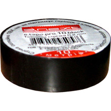 Ізолента e.tape.pro.10.black із самозгасаючого ПВХ, чорна (10м)