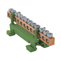 Шина нульова e.bs.stand.1.12.green 12 отв., зелений