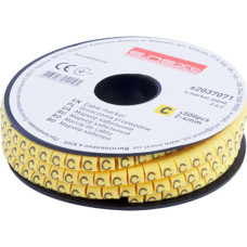 Маркер кабельний e.marker.stand.2.4.C, 2-4 кв.мм, "C", 500 шт