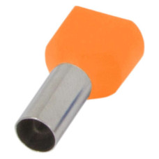 Ізольований наконечник e.terminal.stand.te.2.0.75.orange (TE7508 orange) 2x0,75 кв.мм, помаранчевий