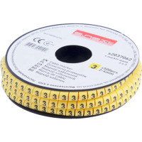 Маркер кабельний e.marker.stand.2.4.3, 2-4 кв.мм, "3", 500 шт