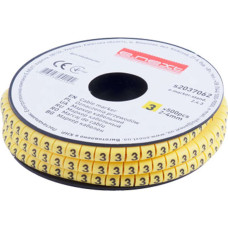 Маркер кабельний e.marker.stand.2.4.3, 2-4 кв.мм, "3", 500 шт