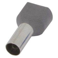 Ізольований наконечник e.terminal.stand.te.2.16.grey (TE16-14 grey) 2x16 кв.мм, сірий