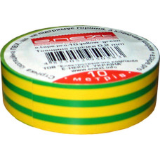 Ізолента e.tape.pro.20.yellow-green із самозгасаючого ПВХ, жовто-зелена (20м)