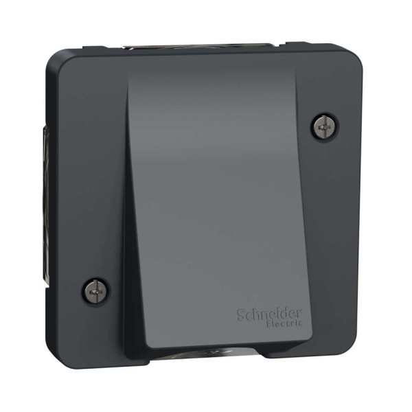 Механізм виводу кабеля IP55, чорний, Mureva Styl Schneider Electric, MUR37931