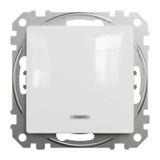Одноклавішний перемикач з підсвіткою Білий Sedna Design Schneider Electric SDD111106L