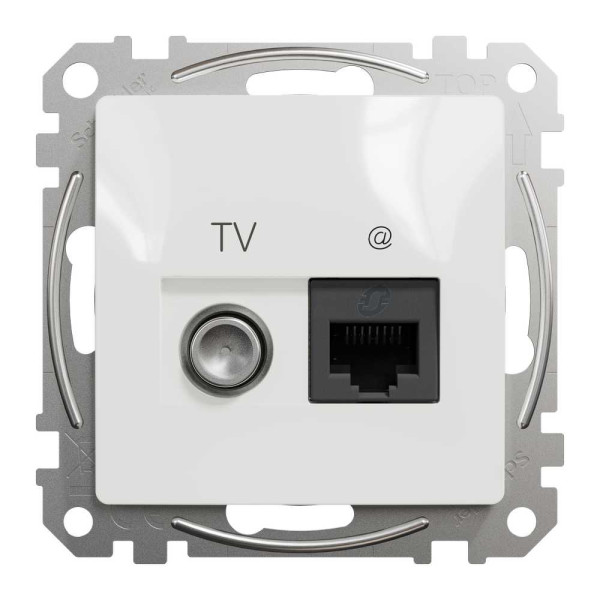 SDD111469T. Розетка RJ45 категорія 6 UTP -TV Білий Sedna Design Schneider Electric SDD111469T