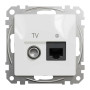 SDD111469T. Розетка RJ45 категорія 6 UTP -TV Білий Sedna Design Schneider Electric SDD111469T