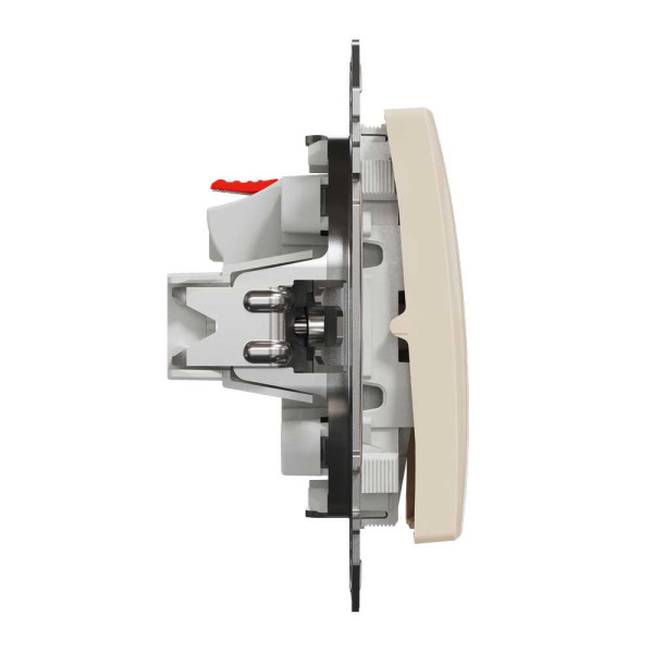 Одноклавішний кнопковий вимикач, Sedna Design & Element, бежевий, SDD112111, Schneider Electric