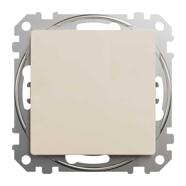 Одноклавішний кнопковий вимикач, Sedna Design & Element, бежевий, SDD112111, Schneider Electric