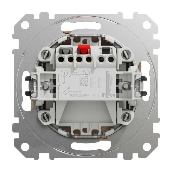 Одноклавішний кнопковий вимикач, Sedna Design & Element, бежевий, SDD112111, Schneider Electric