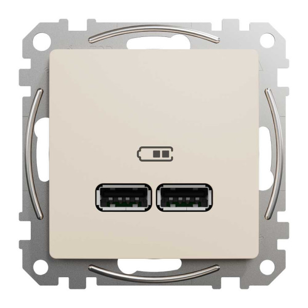 USB розетка тип A+A 2,1A Бежевий Sedna Design Schneider Electric SDD112401