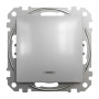 Одноклавішний перемикач з підсвіткою Алюміній Sedna Design Schneider Electric SDD113106L