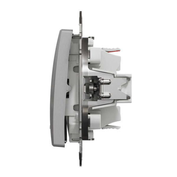 Одноклавішний перемикач з підсвіткою Алюміній Sedna Design Schneider Electric SDD113106L