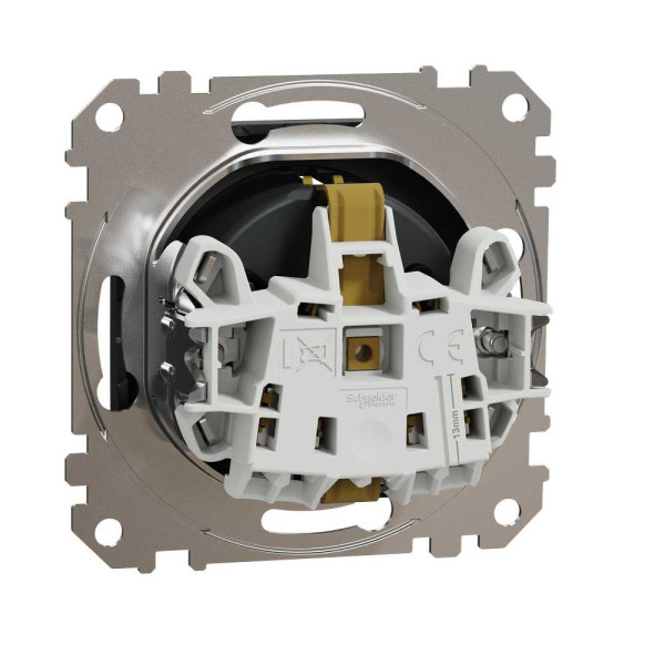 Розетка з заземленням та зі шторками Чорний Sedna Design Schneider Electric SDD114022