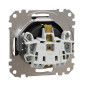 Розетка з заземленням та зі шторками Чорний Sedna Design Schneider Electric SDD114022