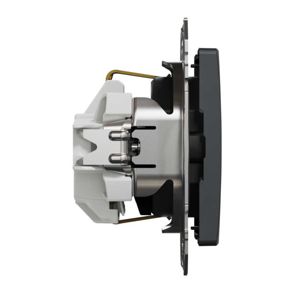 Розетка з заземленням та зі шторками Чорний Sedna Design Schneider Electric SDD114022