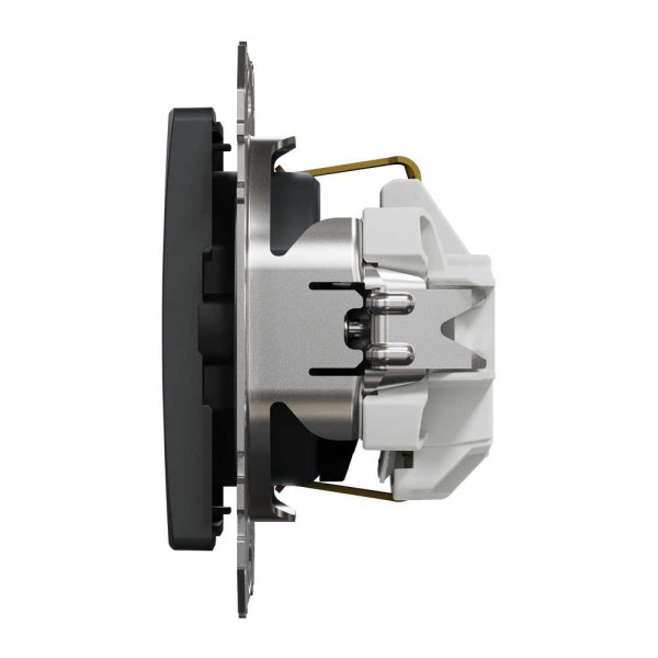 Розетка з заземленням та зі шторками Чорний Sedna Design Schneider Electric SDD114022