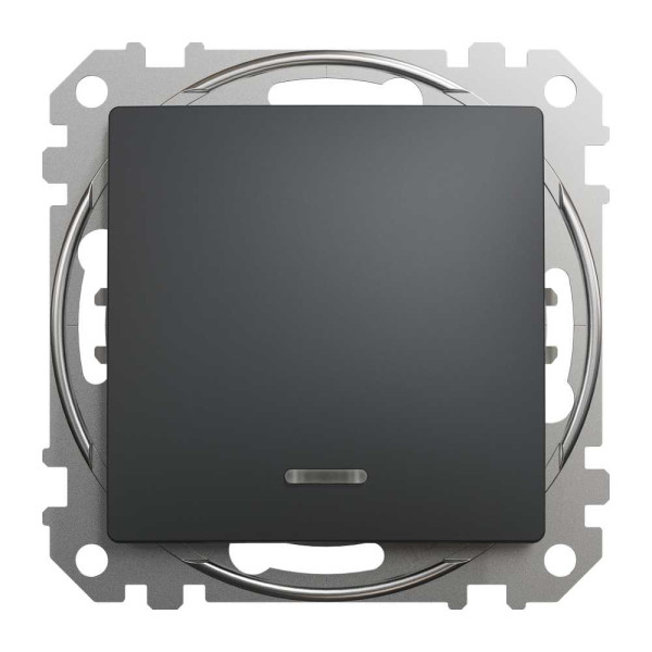Одноклавішний перемикач з підсвіткою Чорний Sedna Design Schneider Electric SDD114106L
