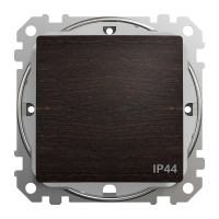 Перемикач однокавішний, Sedna Design & Element з захистом IP44, Венге - імітація дерева, SDD281106, Schneider Electric