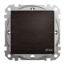 Перемикач однокавішний, Sedna Design & Element з захистом IP44, Венге - імітація дерева, SDD281106, Schneider Electric