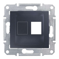 НАКЛАДКА ДЛЯ 1 МОДУЛЯ AMP/MOLEX КАТЕГОРІЇ 5e 6 UTP SEDNA ГРАФІТ, SDN4300670