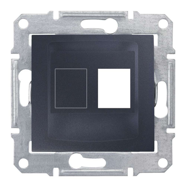 НАКЛАДКА ДЛЯ 1 МОДУЛЯ AMP/MOLEX КАТЕГОРІЇ 5e 6 UTP SEDNA ГРАФІТ, SDN4300670
