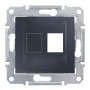 НАКЛАДКА ДЛЯ 1 МОДУЛЯ AMP/MOLEX КАТЕГОРІЇ 5e 6 UTP SEDNA ГРАФІТ, SDN4300670