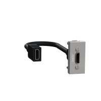 Розетка HDMI, 1 модуль алюміній, NU343030