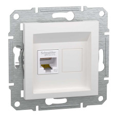 Розетка RJ45, тип UTP, категорія 5E, білий, Asfora, без рамки, EPH4370121