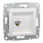 Розетка RJ45, тип UTP, категорія 5E, білий, Asfora, без рамки, EPH4370121