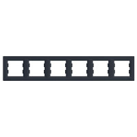 РАМКА ШЕСТИМІСНА ГОРИЗОНТАЛЬНА, ASFORA АНТРАЦИТ, EPH5800671