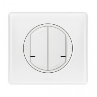67722. Celiane with NETATMO. Умный выключатель 2-клавишный N, 2x250 Вт. Цвет Белый