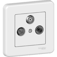 TV/R/SAT РОЗЕТКА ПРОХІДНА LEONA БІЛА , LNA3500221