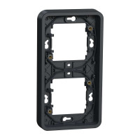 Рамка двомісна вертикальна IP55, чорна, Mureva Styl Schneider Electric MUR34151