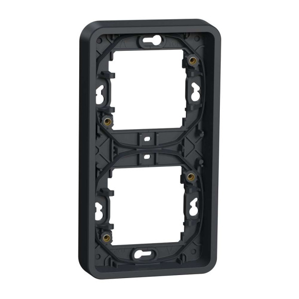 Рамка двомісна вертикальна IP55, чорна, Mureva Styl Schneider Electric MUR34151