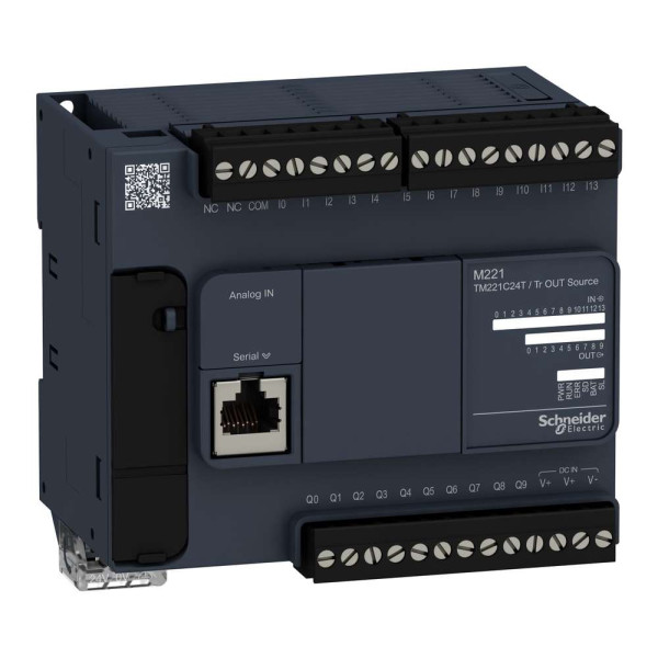 Контроллер M221 24 ВХ/ВЫХ ТРАНЗ 1RS485. TM221C24T