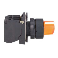 XB5AK135M5. Перемикач 22мм 230В жовтий з підсвічуванням 3 позиції