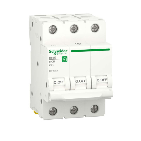 Автоматичний вимикач RESI9 Schneider Electric 25 А, 3P, крива С, 6кА  , R9F12325
