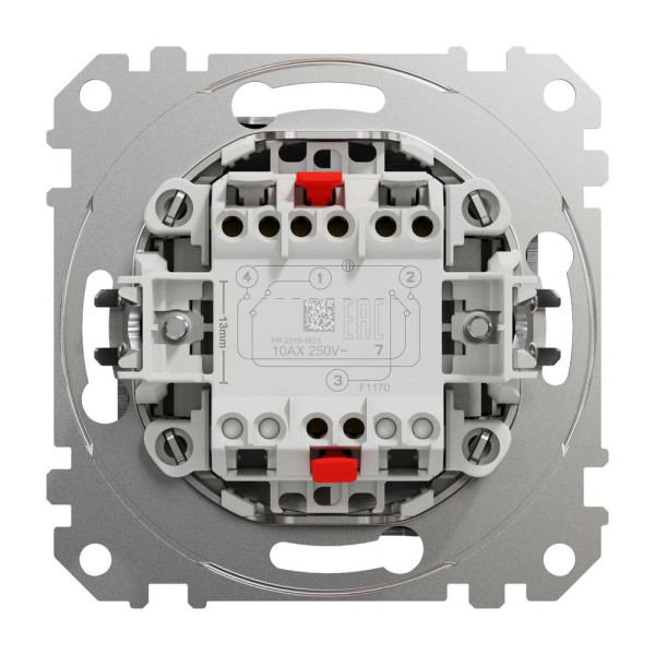 Одноклавішний кнопковий вимикач, Sedna Design & Element, матовий алюміній, SDD112111, Schneider Electric