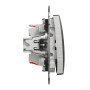 Одноклавішний кнопковий вимикач, Sedna Design & Element, матовий алюміній, SDD112111, Schneider Electric