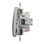 Одноклавішний кнопковий вимикач, Sedna Design & Element, матовий алюміній, SDD112111, Schneider Electric