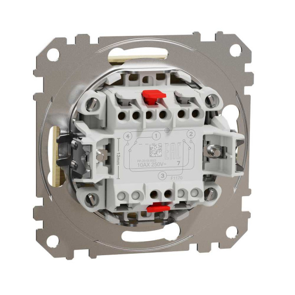 Перехресний/проміжний вимикач,Береза, Sedna Design&Elements Schneider Electric SDD180107